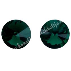 Kristály rivoli, emerald, 2 db/csomag
