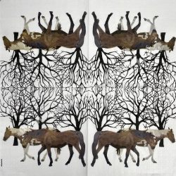 Szalvéta, háziállatok, ló, 33x33 cm (12)