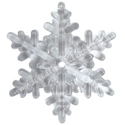 Fűzhető műanyag hókristály, 5,7x6,5 cm
