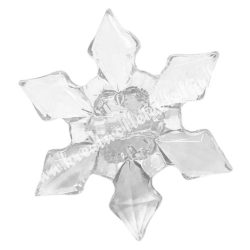 Fűzhető műanyag hópihe, 3x2,5 cm