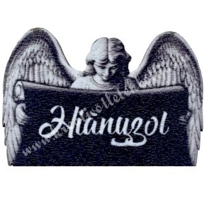 Mdf tábla, angyal, Hiányzol, 5x3,5 cm