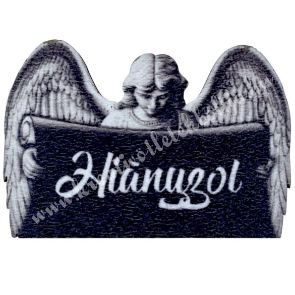 Mdf tábla, angyal, Hiányzol, 5x3,5 cm
