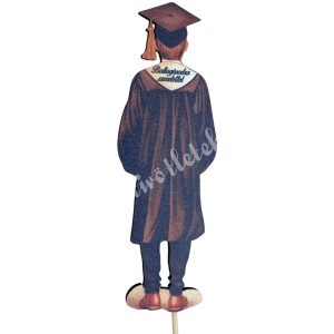 Betűzős mdf tábla, ballagó fiú, 5x14,5 cm