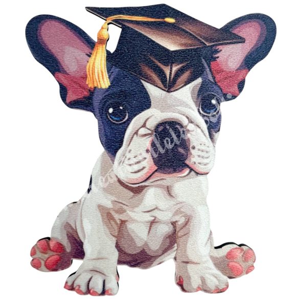 Mdf tábla, Francia bulldog, 8x9 cm