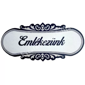 Mdf tábla, Emlékezünk, szürke, 9x4,3 cm
