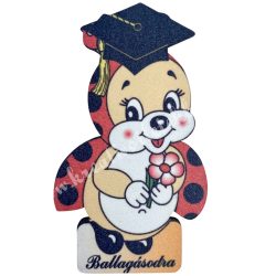 Mdf tábla, katica, 5,5x9,5 cm