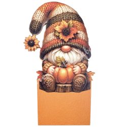 Mdf tábla, manó tökkel, 11,5x20 cm