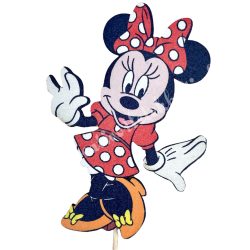 Betűzős mdf tábla, Minnie egér, 8,5x11,5 cm