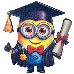 Mdf tábla, Minion, 8,5x9 cm