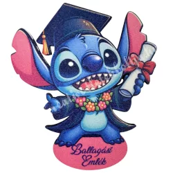 Mdf tábla, Stitch, 7,5x8,5 cm
