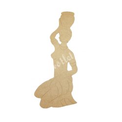 Mdf figura, afrikai nő korsóval