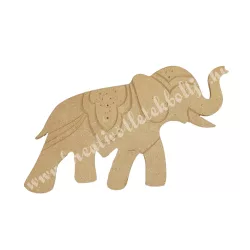 Mdf figura, indiai elefánt, 20x12 cm