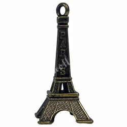 Fémmedál, Eiffel-torony, antikarany, 2,2x5 cm