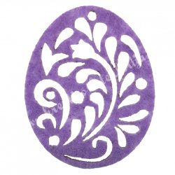 Filc tojás, lila, inda mintával, 5x6,5 cm
