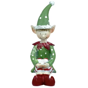 Polyresin elf fiú, 4,5x12 cm