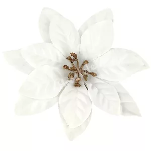 Mikulásvirág fej, törtfehér, 13,5 cm