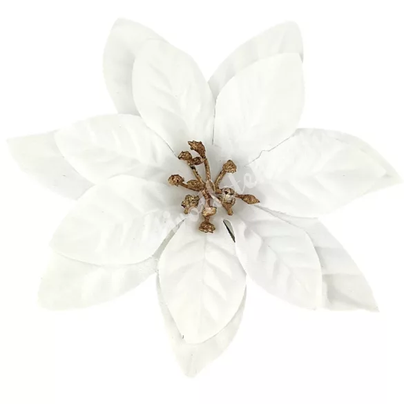 Mikulásvirág fej, törtfehér, 13,5 cm