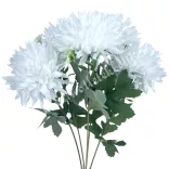 Krizantém csokor, fehér, 36 cm