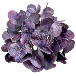 Gumi hortenzia fej, antik lila, kb. 13 cm