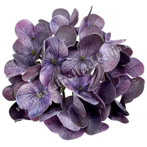 Gumi hortenzia fej, antik lila, kb. 13 cm