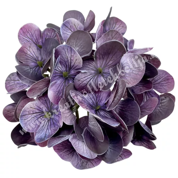 Gumi hortenzia fej, antik lila, kb. 13 cm