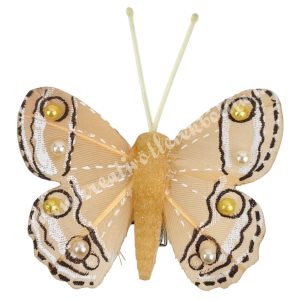 Csipeszes pillangó, barack, 5x5 cm