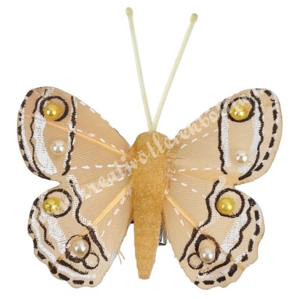 Csipeszes pillangó, barack, 5x5 cm