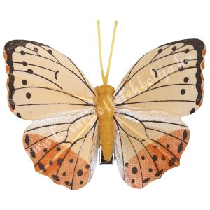 Csipeszes pillangó, barack-narancs, 8x6,5 cm