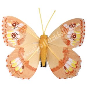 Csipeszes pillangó, narancs, 8x6,5 cm