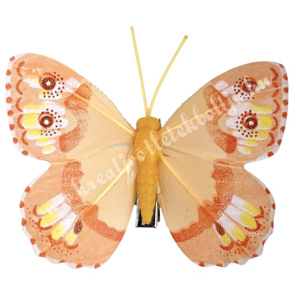 Csipeszes pillangó, narancs, 8x6,5 cm