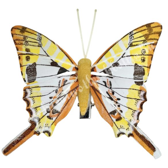 Csipeszes pillangó, narancs, 8x8 cm