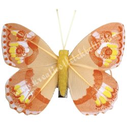 Csipeszes pillangó, narancs, 7,5x7 cm