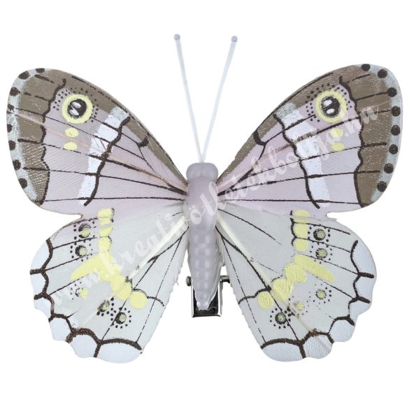 Csipeszes pillangó, rózsaszín, 7,5x6,5 cm