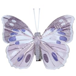 Csipeszes pillangó, rózsaszín, 7,5x6,5 cm