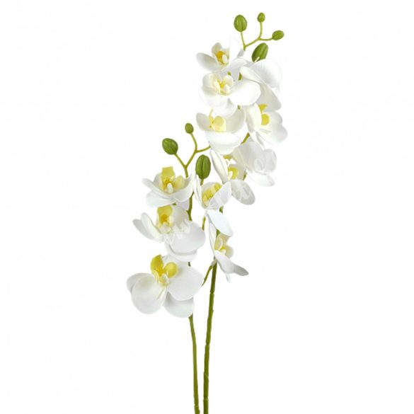 Gumi orchidea, fehér, 56 cm