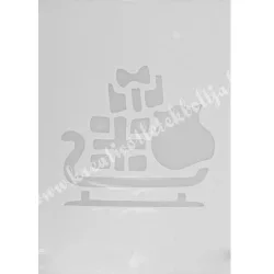 Stencil 156., szán, 21x30 cm