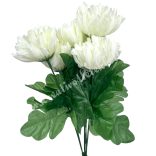 Krizantém csokor, krém, 36 cm