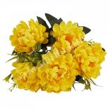 Krizantém csokor, sárga, 30 cm