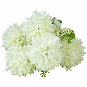 Krizantém csokor, krém, 31 cm