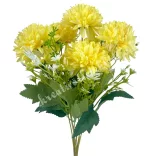 Krizantém csokor, sárga, 31 cm