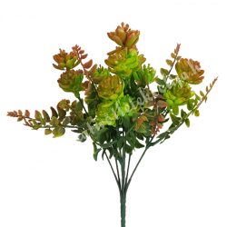 Kövirózsa csokor levelekkel, zöld-barna, kb. 30 cm