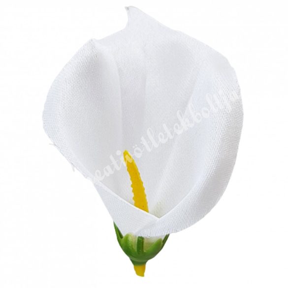 Kála virágfej, fehér, 8 cm
