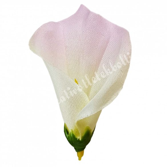 Kála virágfej, törtfehér-rózsaszín, 8 cm