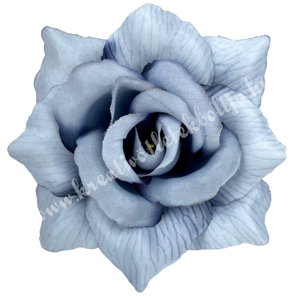 Rózsa virágfej, szürke, 10 cm