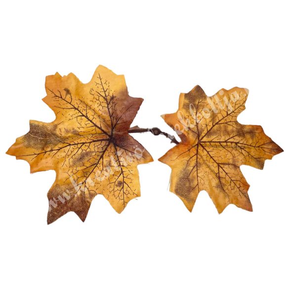 Őszi leveles ág, napsárga-barna, 16 cm
