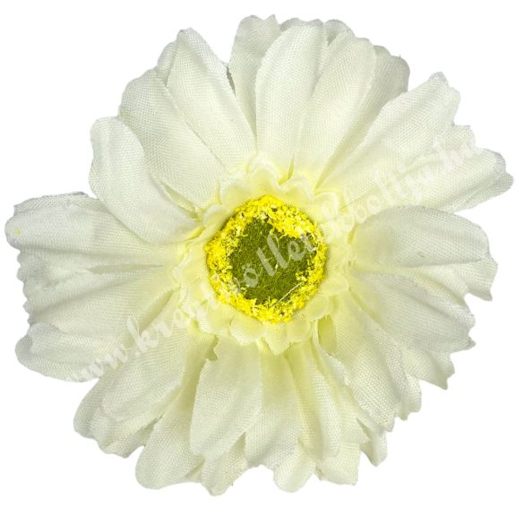 Gerbera virágfej, törtfehér, 8 cm