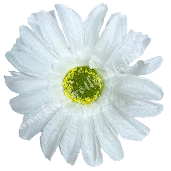 Gerbera virágfej, fehér, 8 cm