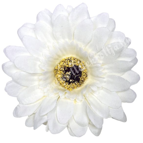 Gerbera virágfej, törtfehér, 9,5 cm