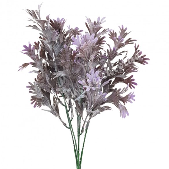 Levélcsokor, hamvas lila, 33 cm