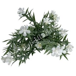 Hamvas zöld csokor fehér virágokkal, 32 cm